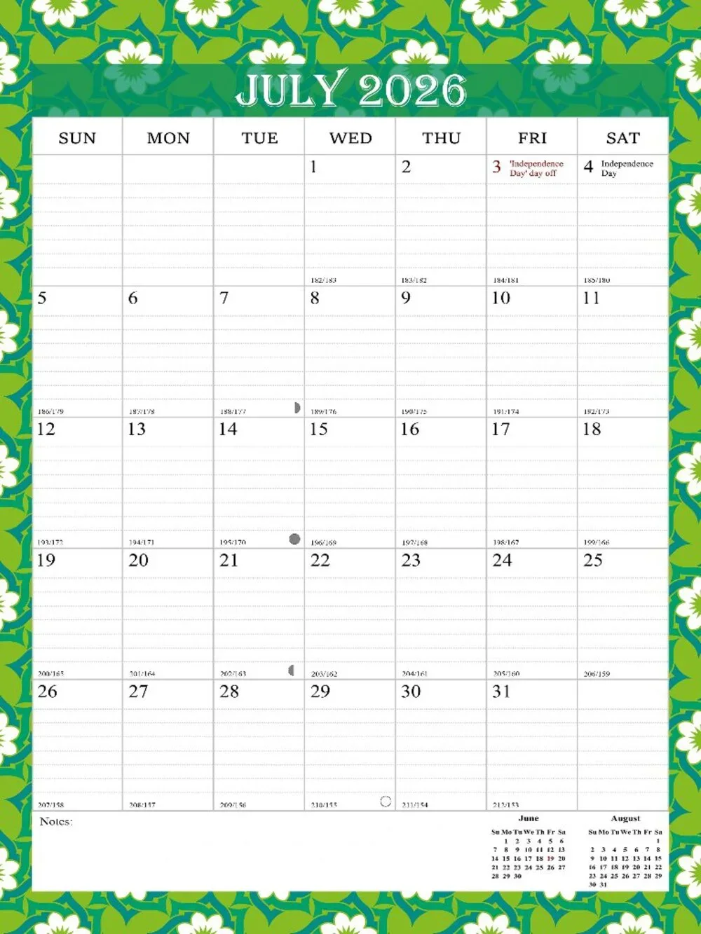 2026-2027 Wall Calendar Spiral-bound Twin-Wire Binding - 18 Months 8.5